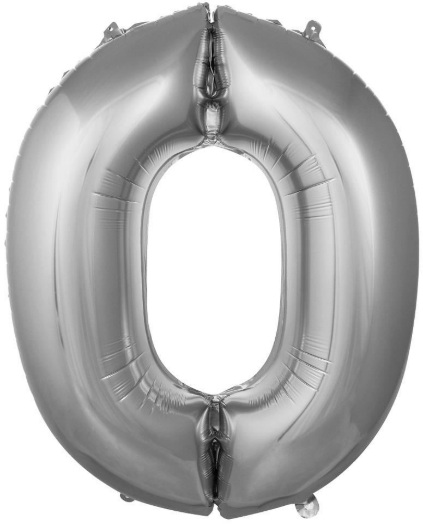 0 - RAKAM 16 İNC GÜMÜŞ RENK BALON 36 CM balon