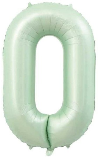 0 - RAKAM 34 İNC RETRO YEŞİL RENK BALON 76 CM balon