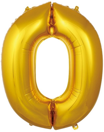 0 - RAKAM 40 İNC GOLD RENK BALON 100 CM balon