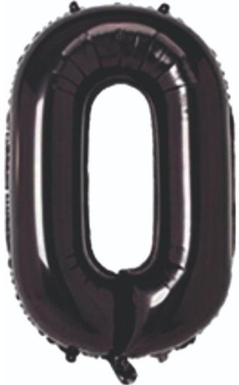 0 - RAKAM 40 İNC SİYAH RENK BALON 100 CM balon