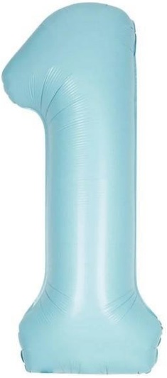 1 - RAKAM 16 İNC RETRO MAVİ RENK BALON 36 CM balon