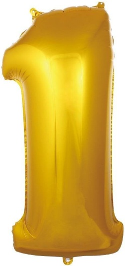 1 - RAKAM 34 İNC GOLD RENK BALON 76 CM balon