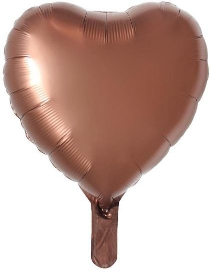 18 İNC KALP KARAMEL RENK FOLYO BALON balon