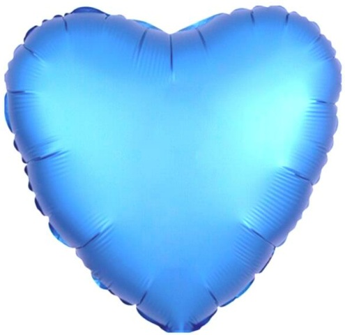 18 İNC KALP MAVİ RENK FOLYO BALON balon