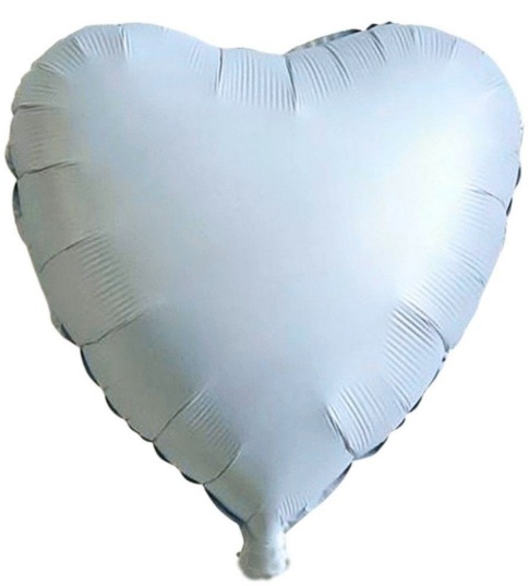 18 İNC KALP RETRO MAVİ RENK FOLYO BALON balon