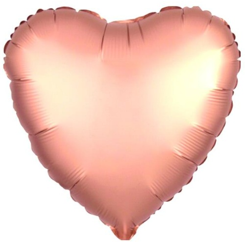 18 İNC KALP ROSE GOLD RENK FOLYO BALON balon
