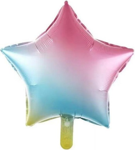 18 İNC YILDIZ GÖKKUŞAĞI RENK FOLYO BALON balon