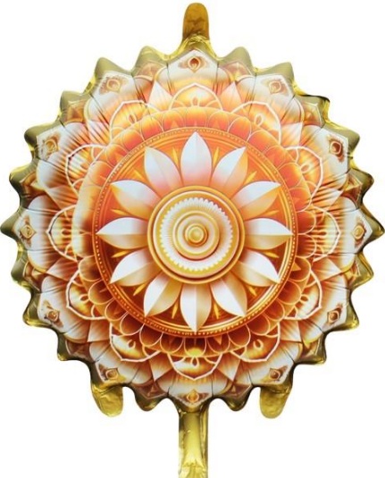 18 İNC YUVARLAK RAMAZAN MOTİFLİ SARI FOLYO BALON balon