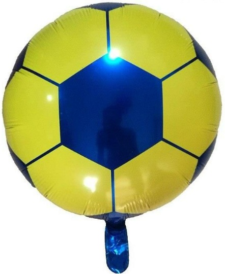 18 İNC YUVARLAK TARAFTAR SARI LACİVERT FOLYO BALON balon