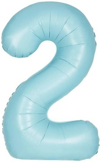 2 - RAKAM 16 İNC RETRO MAVİ RENK BALON 36 CM balon