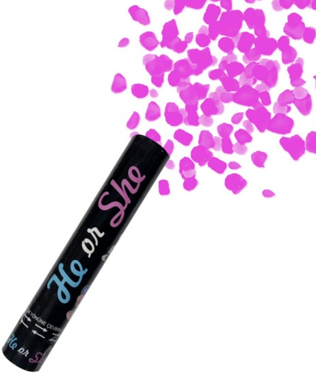 30 CM KIZ CİNSİYET PEMBE KONFETİ balon