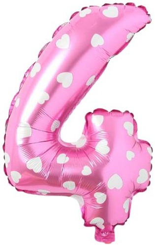 4 - RAKAM 16 İNC PEMBE RENK BALON 36 CM balon