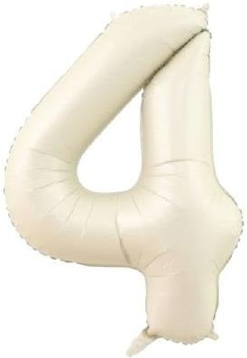 4 - RAKAM 34 İNC KREM RENK BALON 76 CM balon