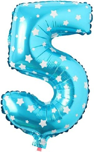 5 - RAKAM 16 İNC MAVİ RENK BALON 36 CM balon