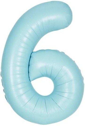 6 - RAKAM 16 İNC RETRO MAVİ RENK BALON 36 CM balon