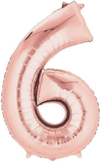 6 - RAKAM 34 İNC ROSEGOLD RENK BALON 76 CM balon