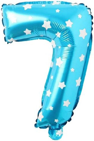 7 - RAKAM 16 İNC MAVİ RENK BALON 36 CM balon