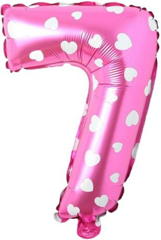 7 - RAKAM 16 İNC PEMBE RENK BALON 36 CM balon