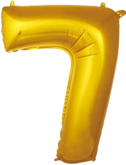 7 - RAKAM 34 İNC GOLD RENK BALON 76 CM balon