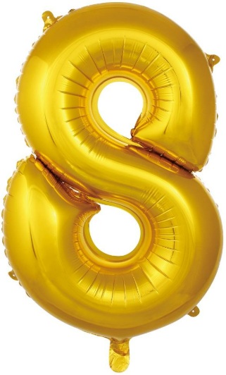 8 - RAKAM 16 İNC GOLD RENK BALON 36 CM balon