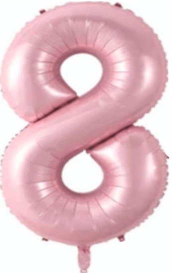 8 - RAKAM 34 İNC PEMBE RENK BALON 76 CM balon