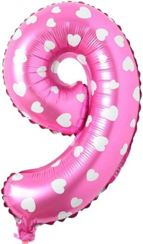 9 - RAKAM 16 İNC PEMBE RENK BALON 36 CM balon