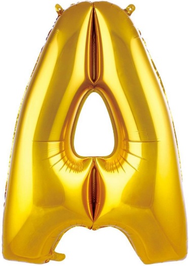 A - HARF 16 İNC GOLD RENK BALON 36 CM balon