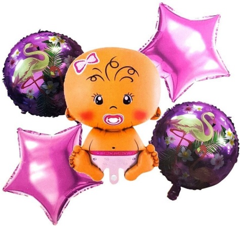 BEBEK PEMBE 5Lİ SET BALON balon