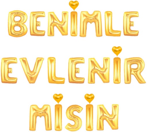 BENİMLE EVLENİRMİSİN GOLD SET BALON balon