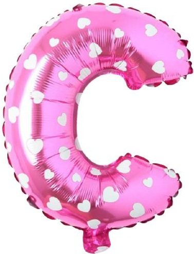 C - HARF 16 İNC PEMBE RENK BALON 36 CM balon