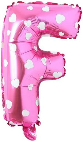 F - HARF 16 İNC PEMBE RENK BALON 36 CM balon