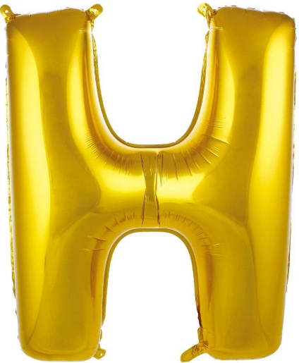 H - HARF 16 İNC GOLD RENK BALON 36 CM balon