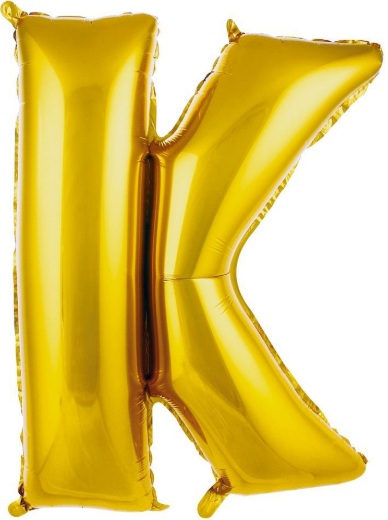 K - HARF 16 İNC GOLD RENK BALON 36 CM balon
