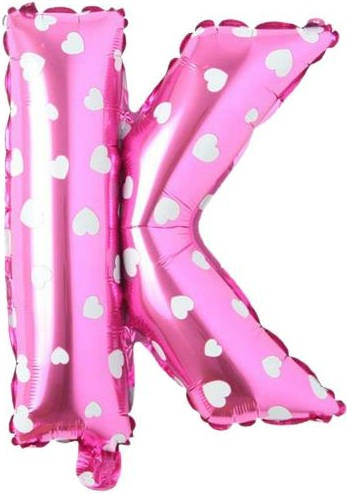 K - HARF 16 İNC PEMBE RENK BALON 36 CM balon