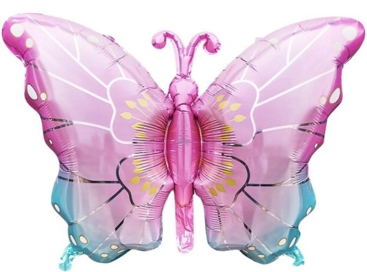 KELEBEK PEMBE-MAVİ FOLYO BALON balon