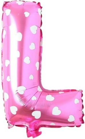 L - HARF 16 İNC PEMBE RENK BALON 36 CM balon