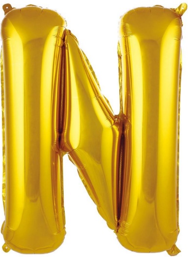 N - HARF 34 İNC GOLD RENK BALON 76 CM balon