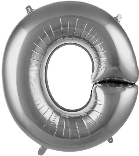O - HARF 16 İNC GÜMÜŞ RENK BALON 36 CM balon
