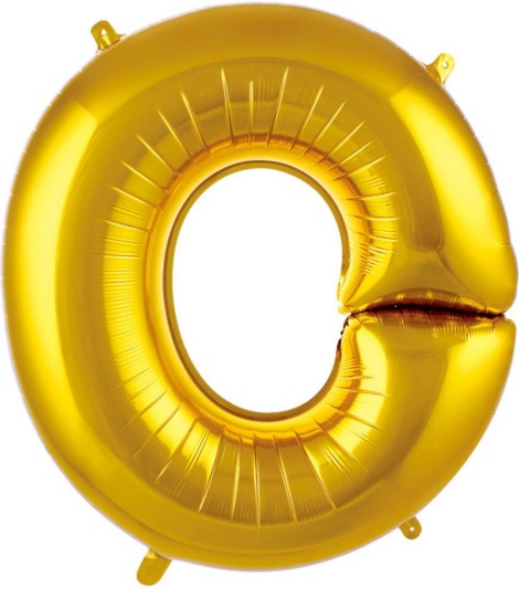 O - HARF 34 İNC GOLD RENK BALON 76 CM balon