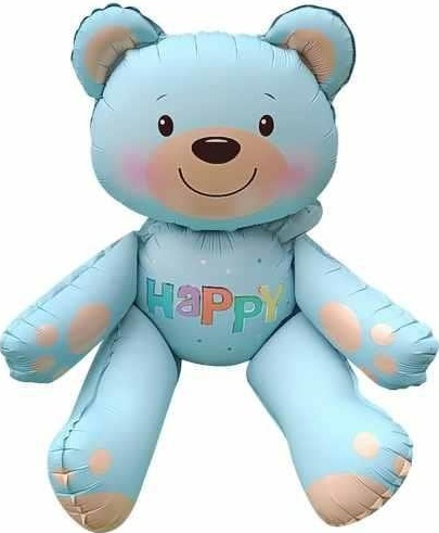 OTURAN AYI MAVİ FOLYO BALON balon