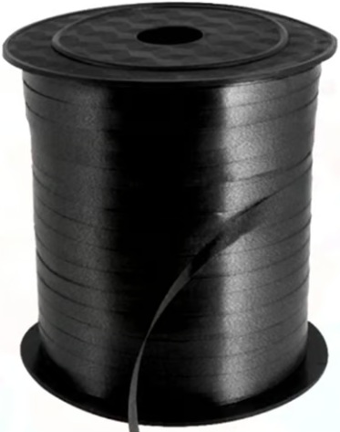 RAFYA ŞERİT SİYAH 8mm 200m balon