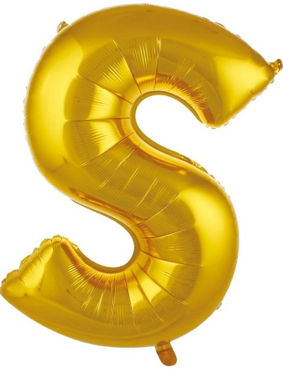 S - HARF 16 İNC GOLD RENK BALON 36 CM balon