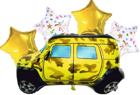 SARI JEEP 5Lİ FOLYO SET BALON balon