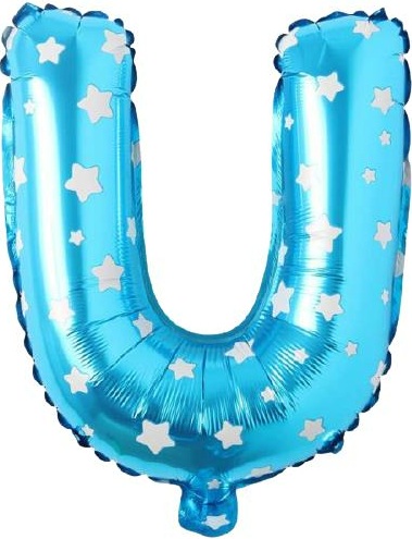U - HARF 16 İNC MAVİ RENK BALON 36 CM balon