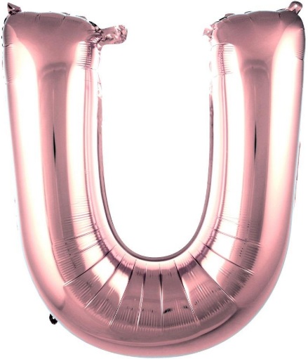 U - HARF 40 İNC ROSEGOLD RENK BALON 100 CM balon