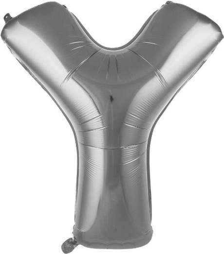 Y - HARF 16 İNC GÜMÜŞ RENK BALON 36 CM balon